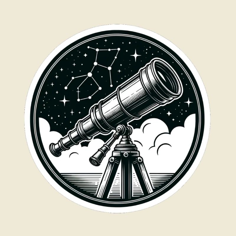 Télescope devant le ciel nocturne