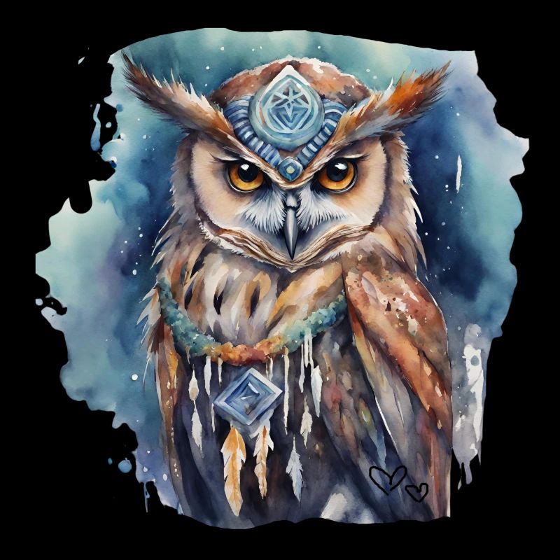Schamanisches Krafttier Eule Weisheit, Intuition