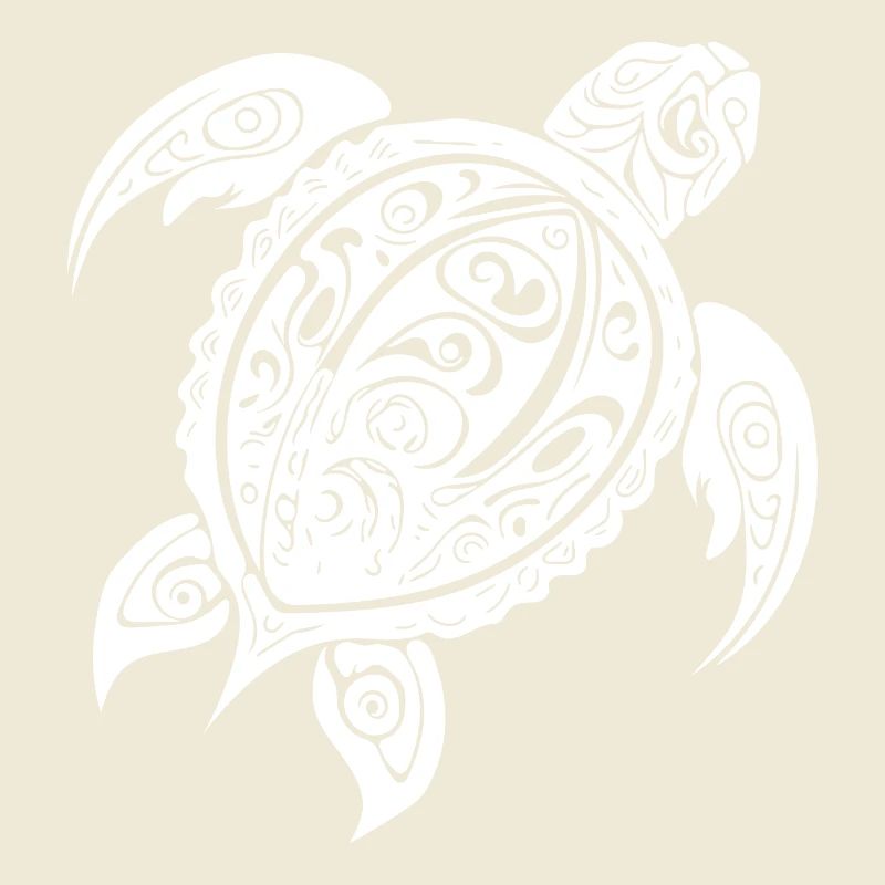 Vintage Abstract Wild Tattoo Turtle