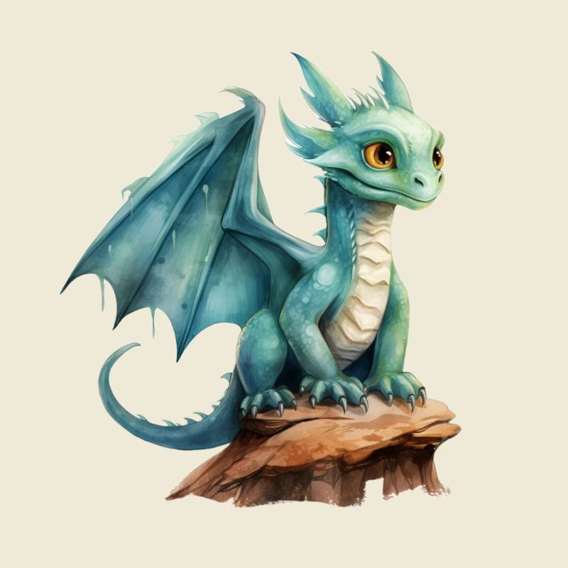 Wasserfarben Drache