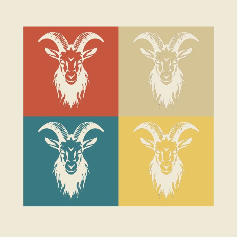 Retro Vintage Goat