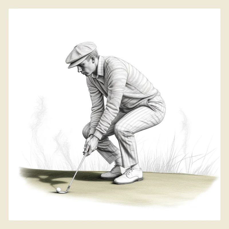 Golfer with club