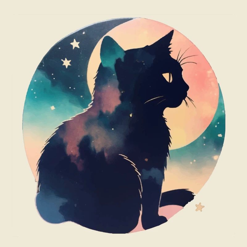 Katze in den Sternen