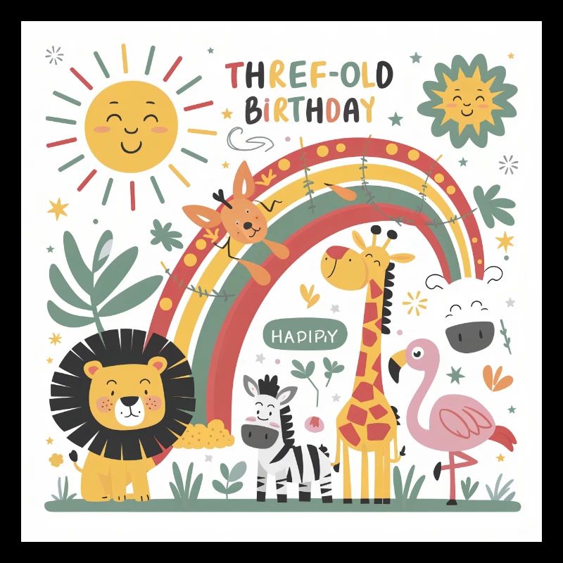 Children's birthday with animals