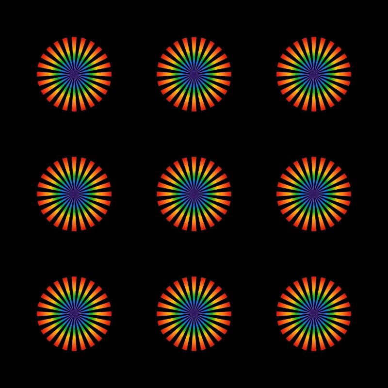 Fleurs arc-en-ciel