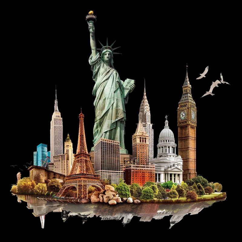 Die Wahrzeichen der Großstädte