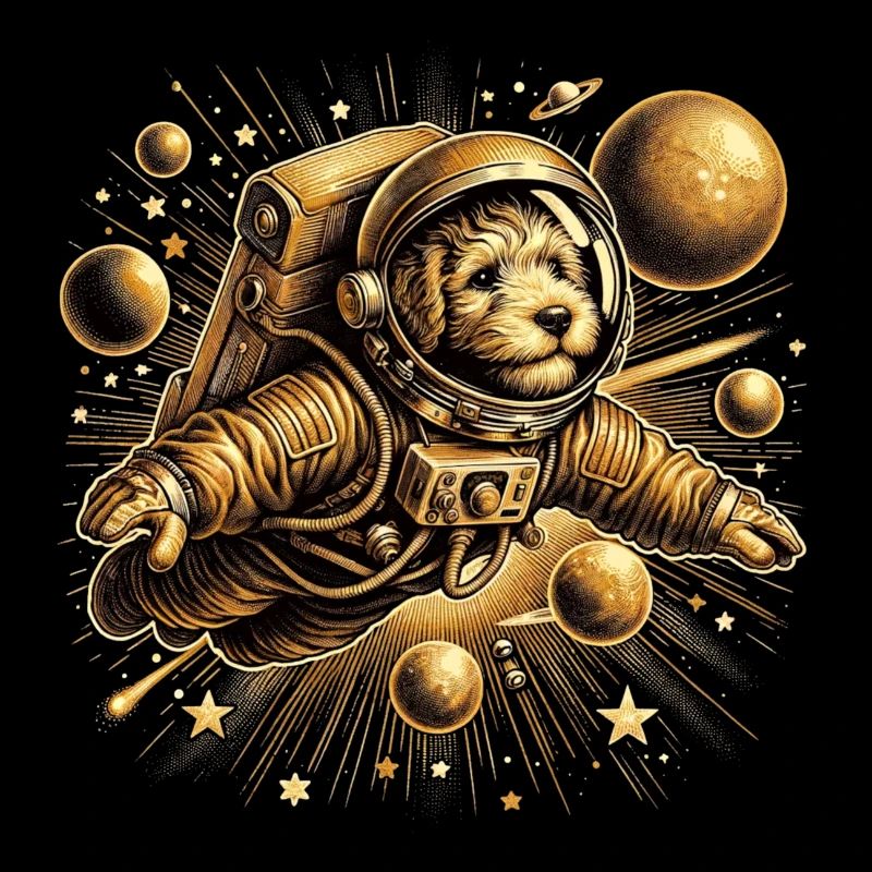 Chien de l’espace doré