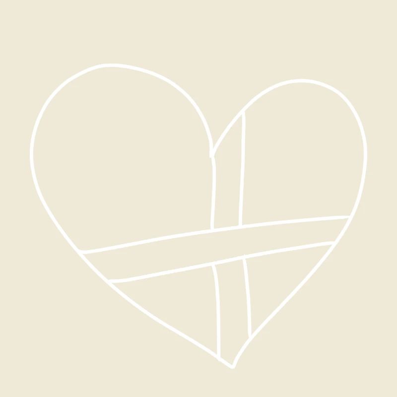 Heart Lines Ribbon Patch