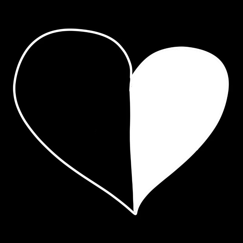 Heart Symbol Two Parts Love Pattern