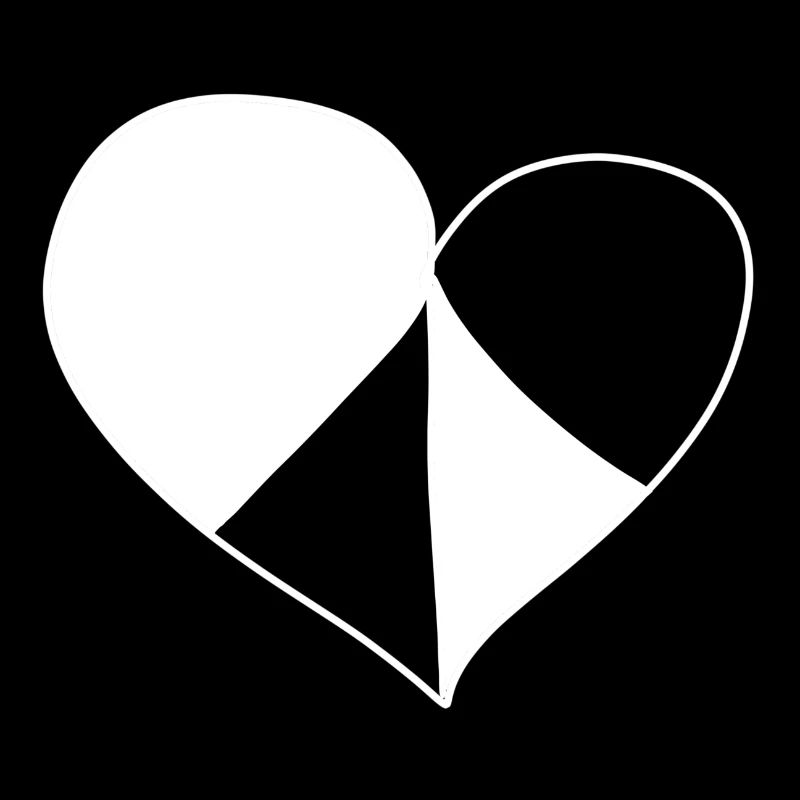 Heart Symbol Four Parts Love Pattern