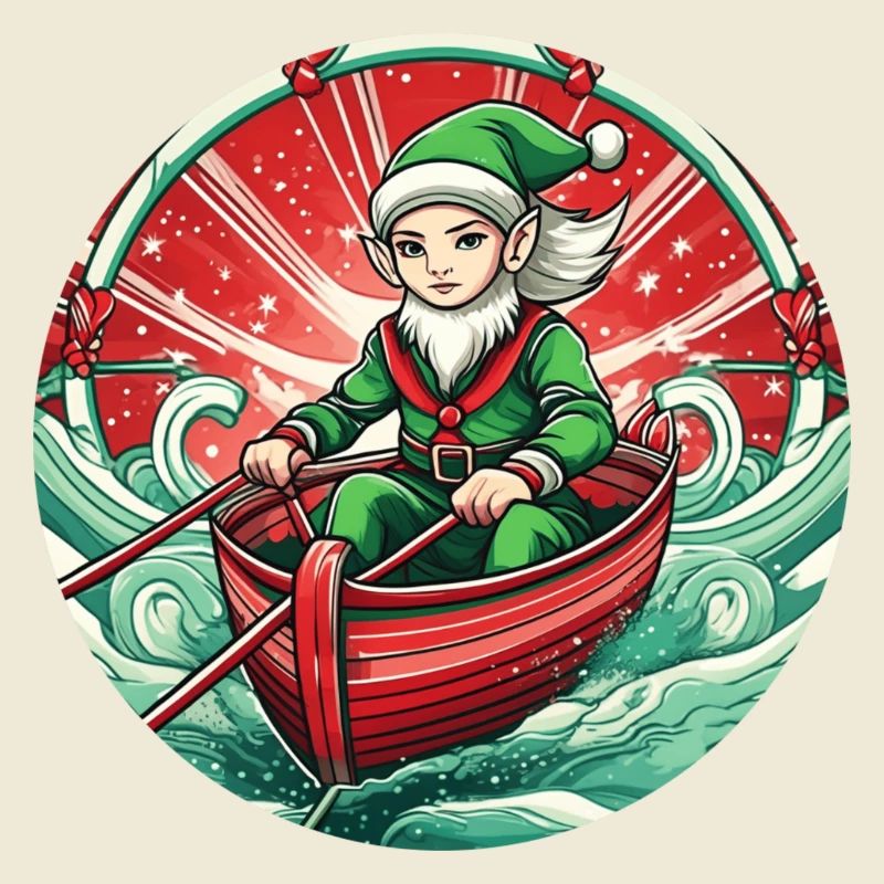 Aviron de lutin de Noël