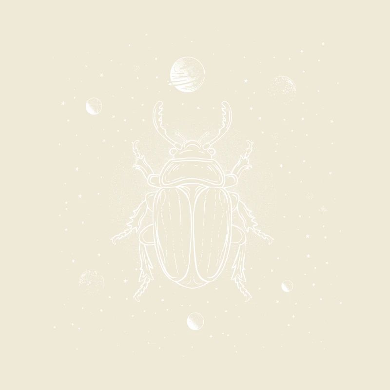 Coccinelle dans l’espace - Graphiques de lignes minimalistes