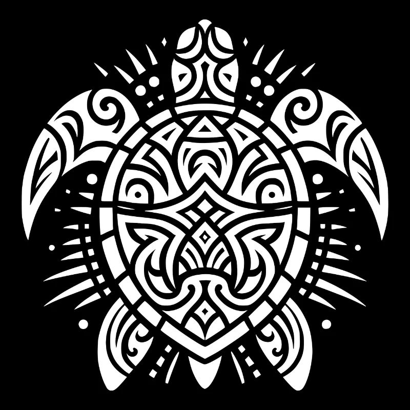 Exceptionally elegant tattoo water turtle
