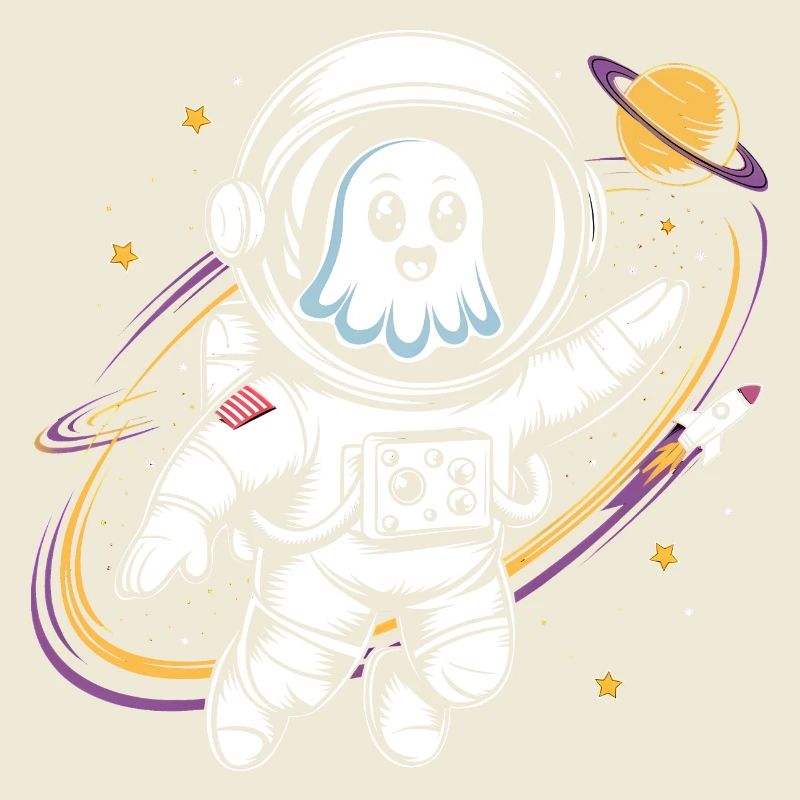 Fantôme mignon dans l’espace