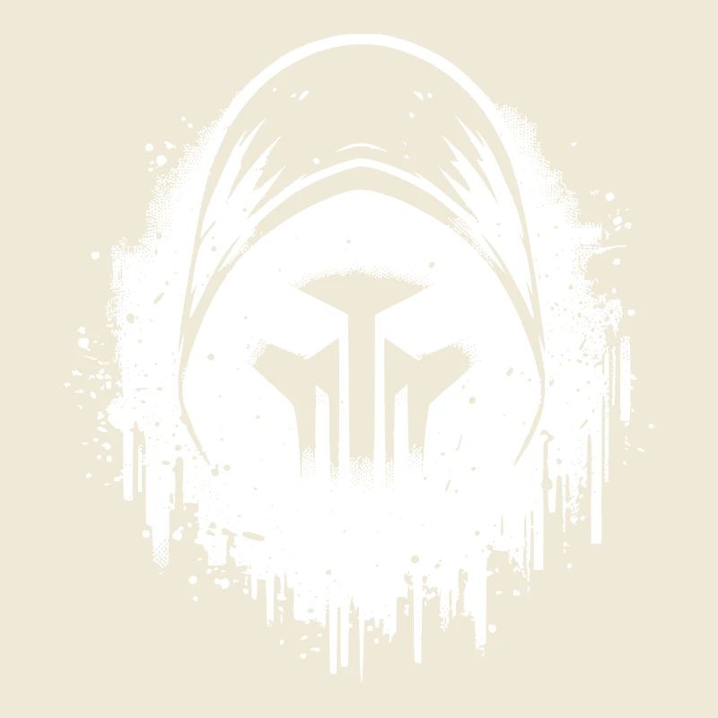 Scary Halloween Ghost Head Under Robe