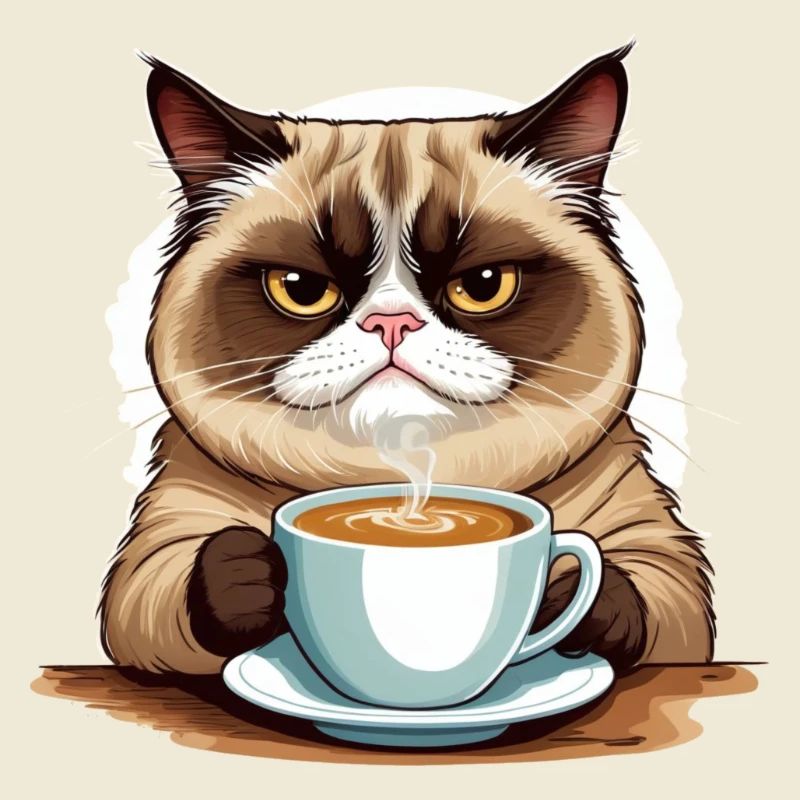 Chat du matin