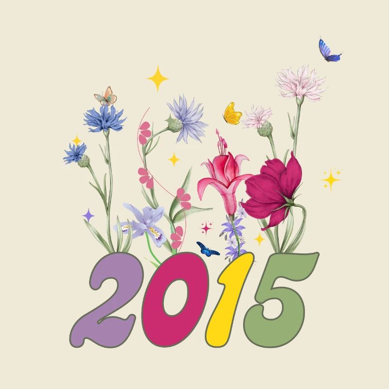 Année de naissance 2015 fleurs sauvages