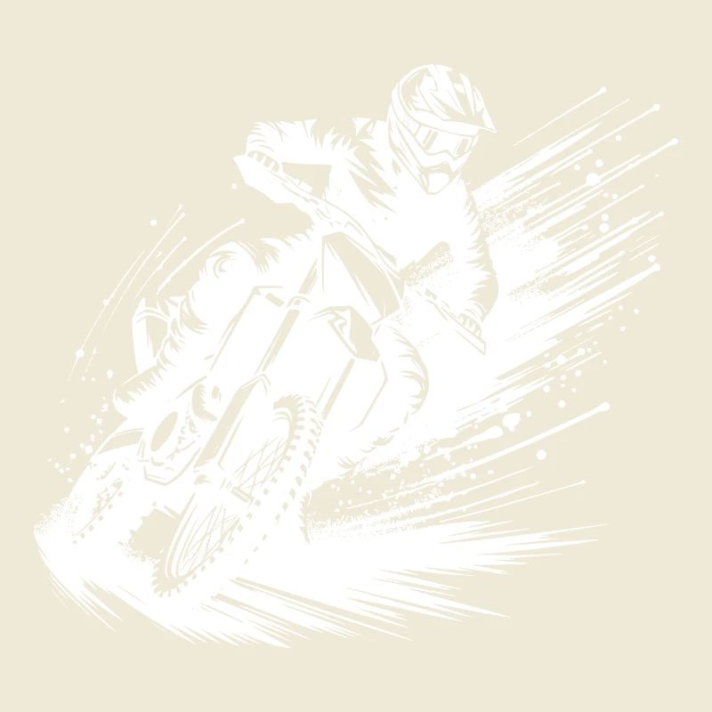 Pilote de motocross rapide avec une puissance de pulvérisation de boue