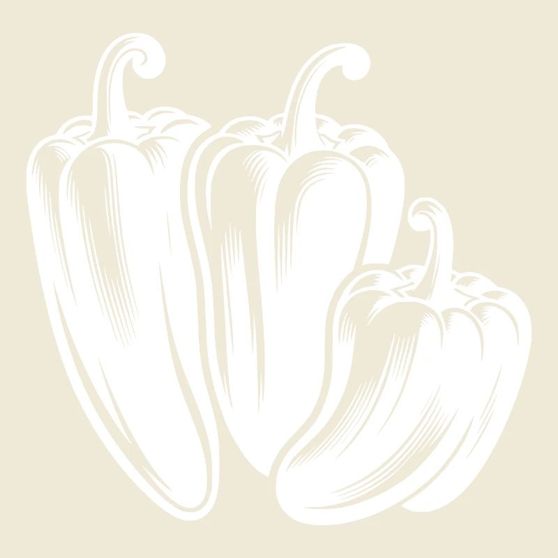 Three Peppers Simple Vegetable Design