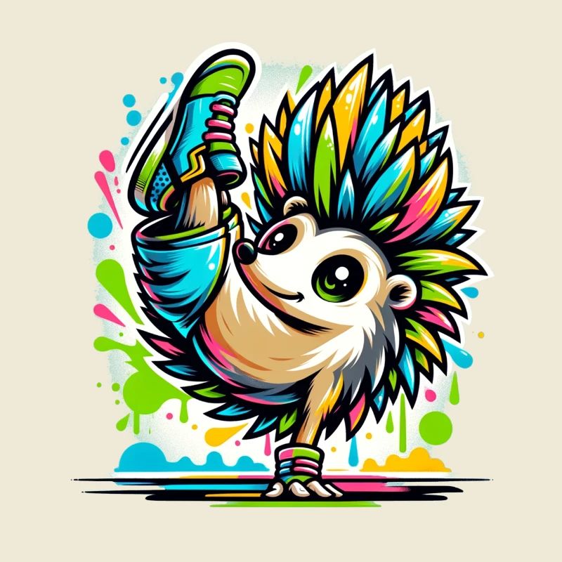 Cool Hedgehog Breakdance Dancing