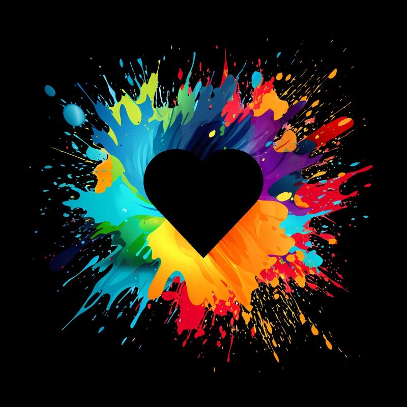 Coeur Pop Art Coloré