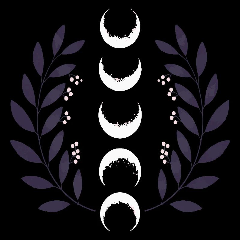 Celestial Moon Phase BOHO Wildflowers Zodiac Witch