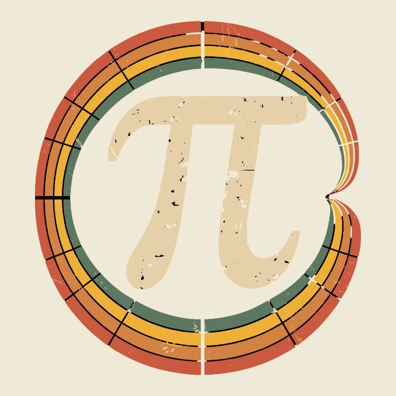 Conception rétro de symbole Pi pour Pi Tag