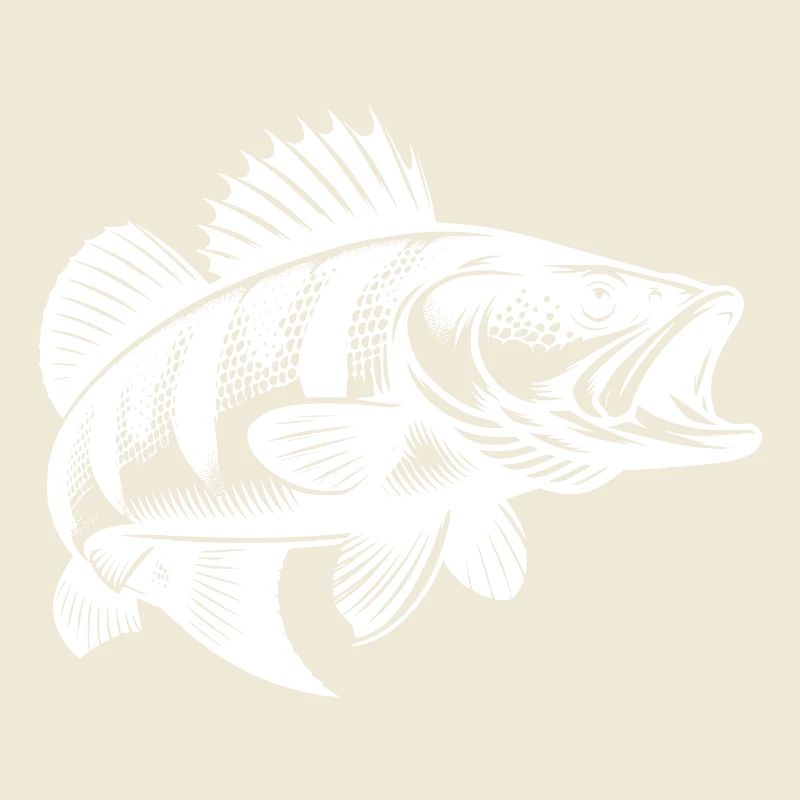 Vintage Perch Fish Design for Real Anglers