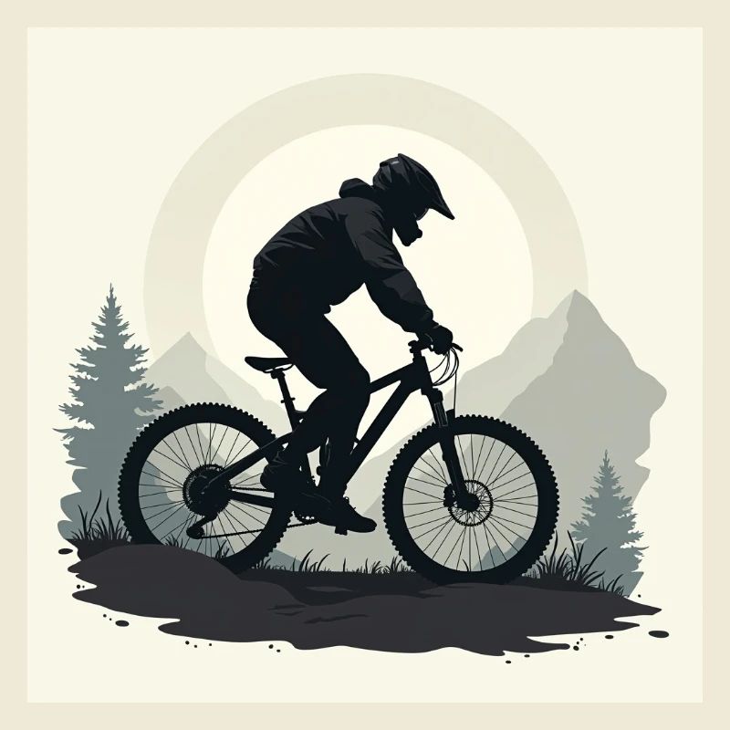MTB in den Bergen und Wäldern.
