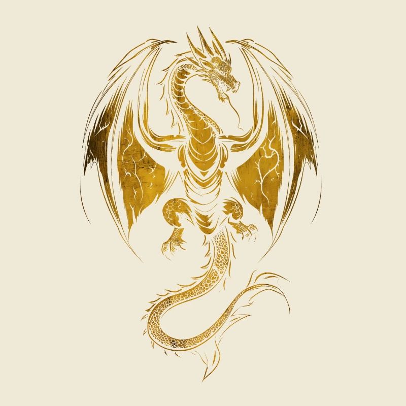 Goldener Drache zügellos