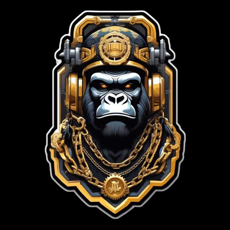 Gorilla with Gold Chain