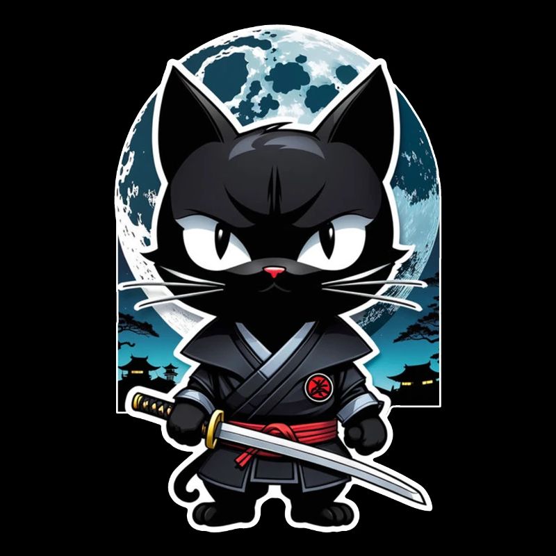 chat ninja - chaton samourai