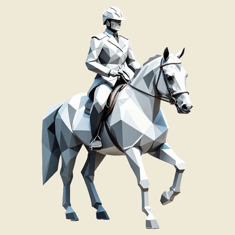 Low Poly Horse Rider - Ballet Design