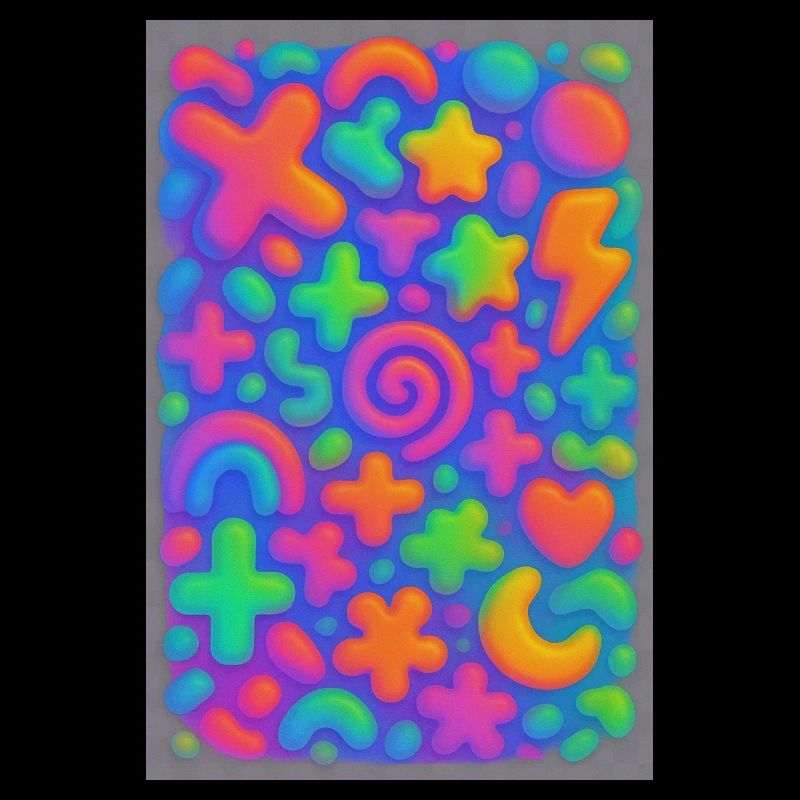 Neon Overload - Explosion de pop art 3D qui se chevauche