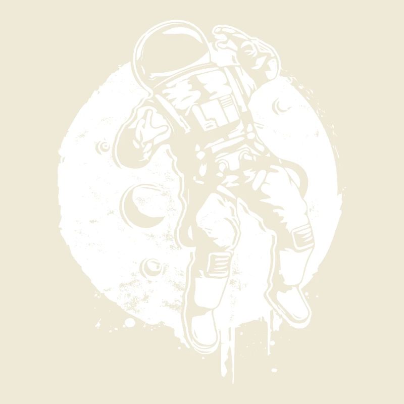 Moon Astronaut Space Rocket Alien