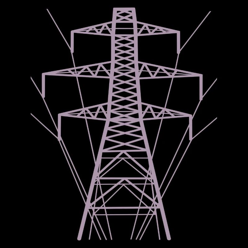 Silhouette de poteau électrique blanc