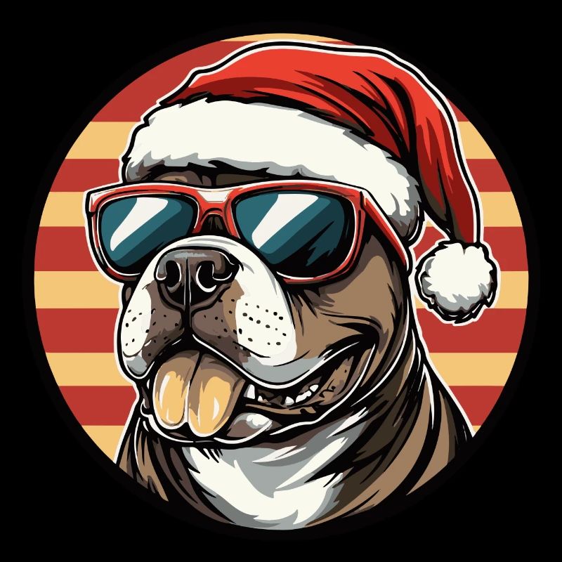 Pit Dog Terrier Christmas X-mas
