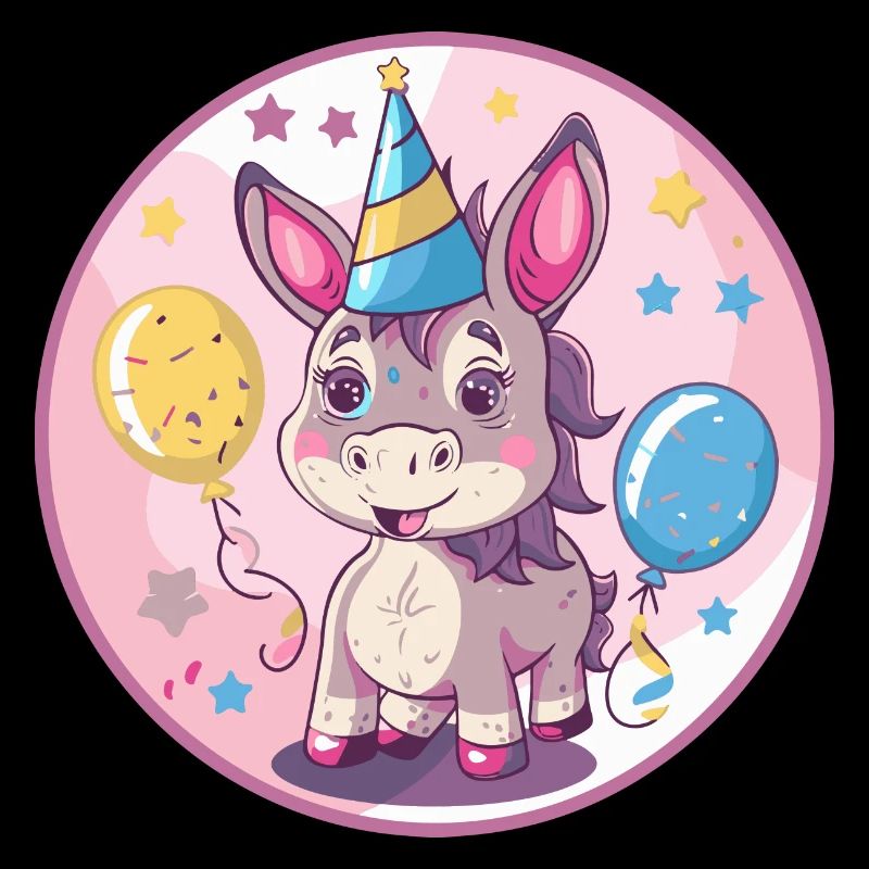 Bande dessinée d’anniversaire d’âne