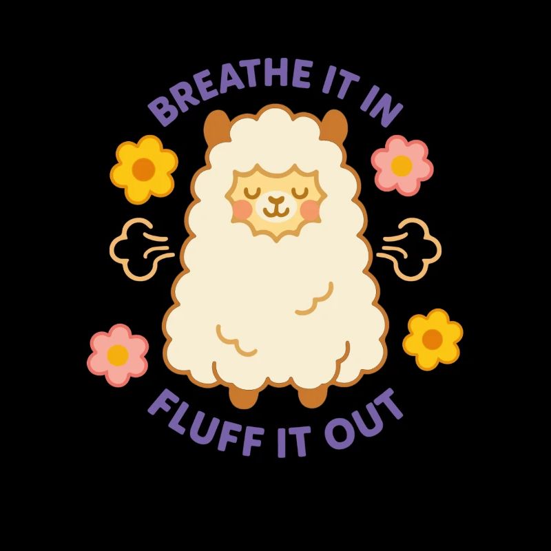 Alpaca T-Shirt Fluff it out cute