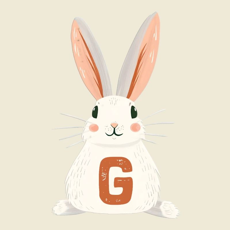 G Letter - Bunny - Personalizable