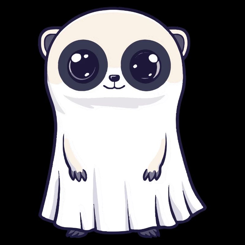 Erdmännchen Halloween Comic Geist