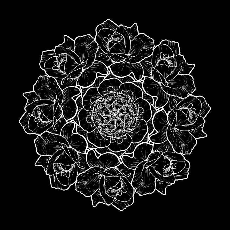 Bouquet de rose - blanc