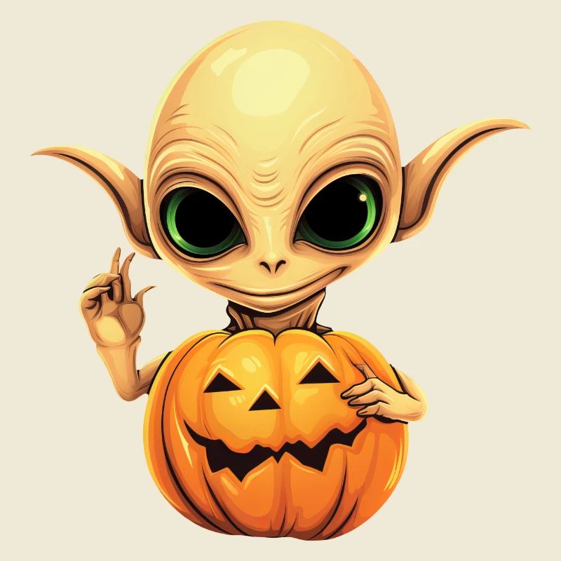 Orange Alien Pumpkin: Halloween depuis l’espace