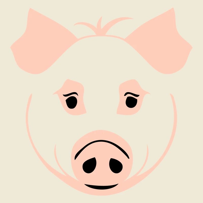 Schwein im Comic Stil