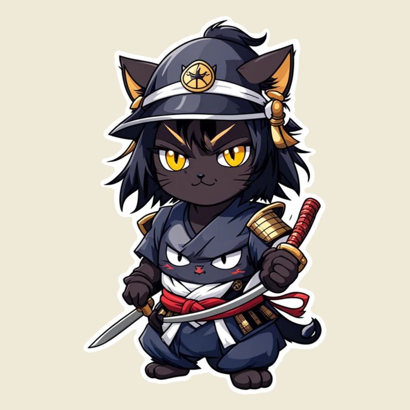 Ninja Katze - Samurai Kätzchen