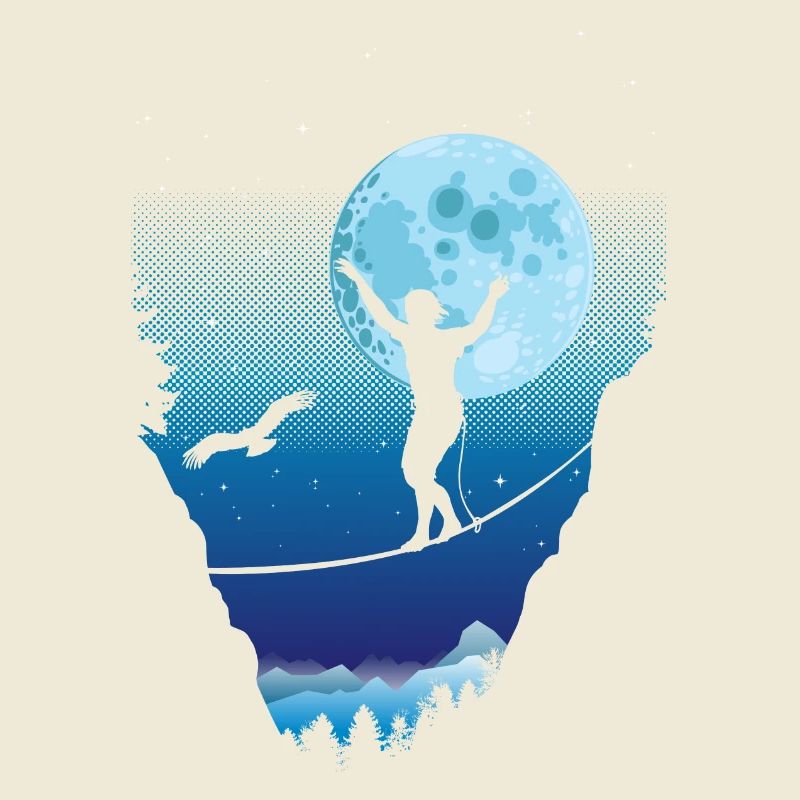 Moonlight slackline