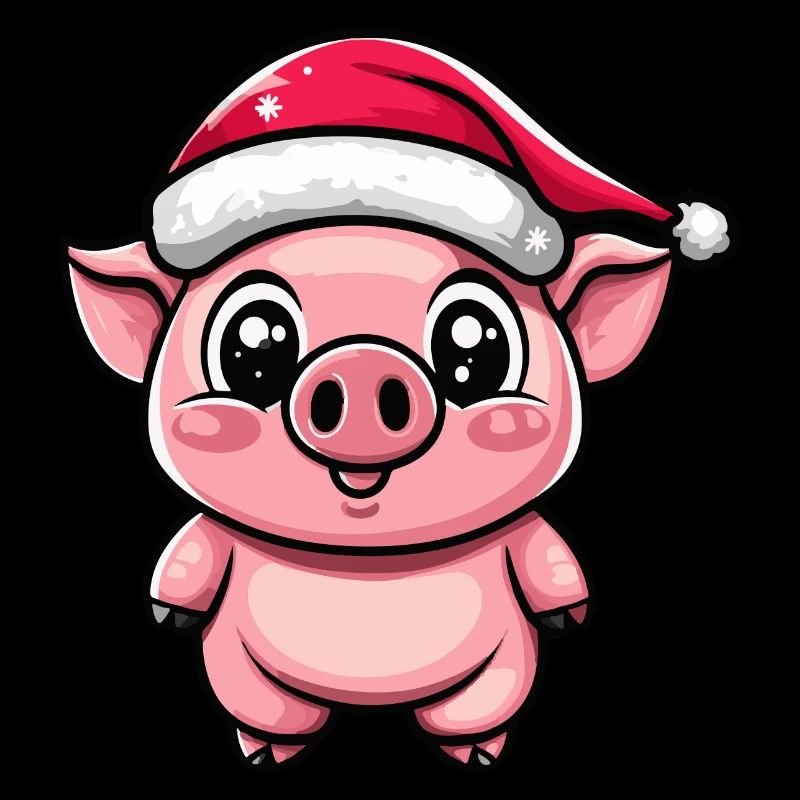 Pig Christmas Cute