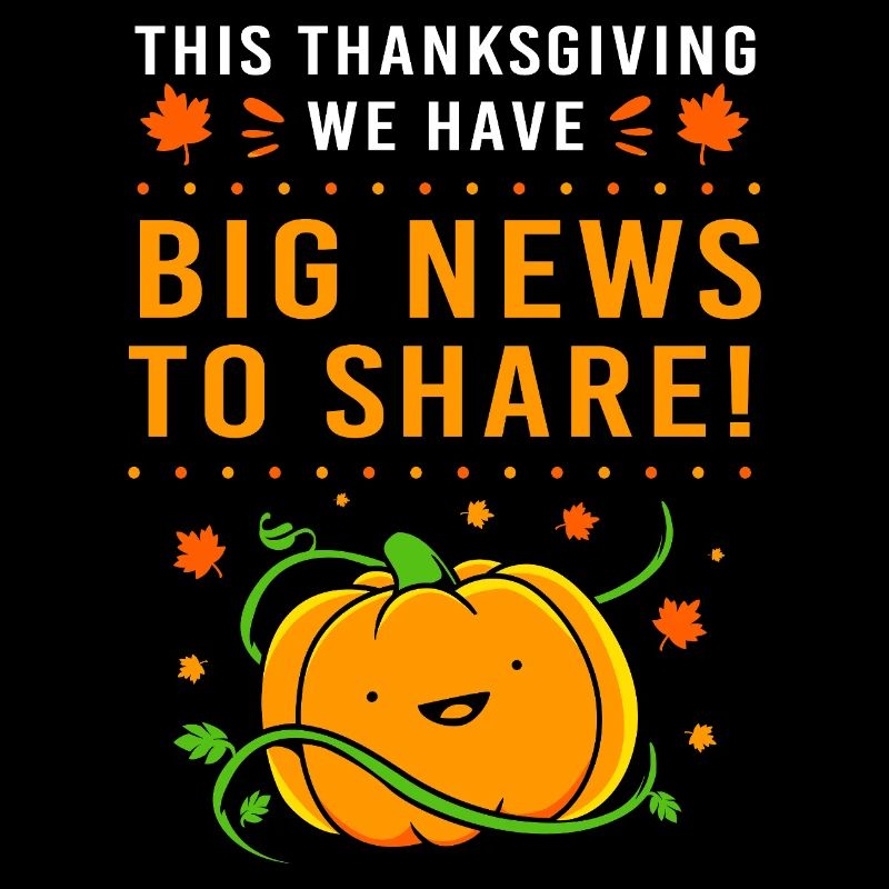 Thanksgiving Gender Reveal Werdende Mutter