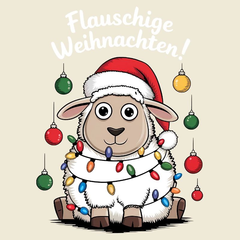 Funny Sheep Christmas Shepherd Farm