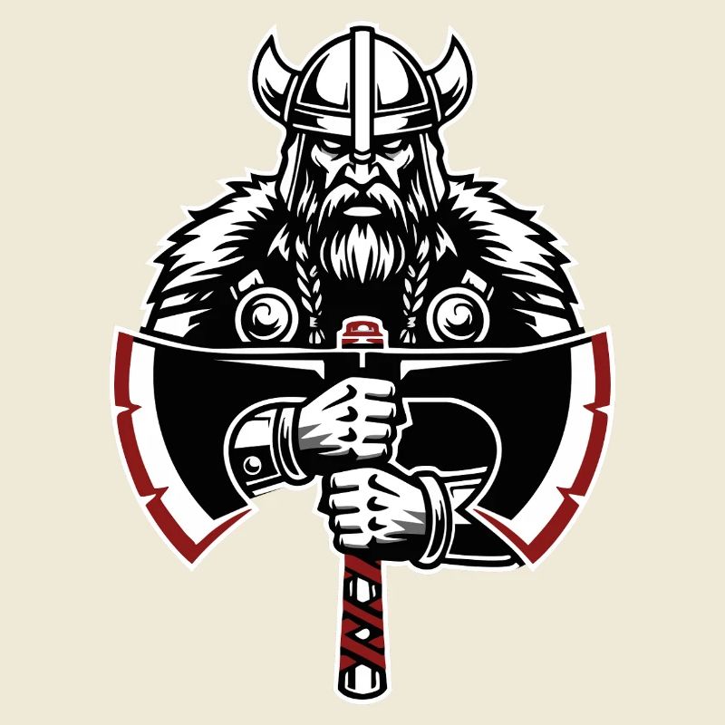 Viking Shield Runes Celtic Knotwork Mascot
